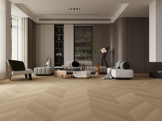 Vidar Chevron 3/4" Engineered Hardwood - American Oak Daybreak