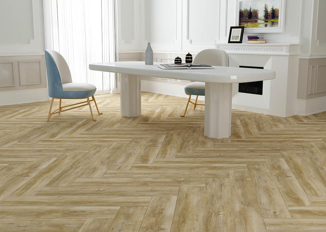 CYRUS FLOORS Herringbone Vinyl SPC - Cornsilk AS003