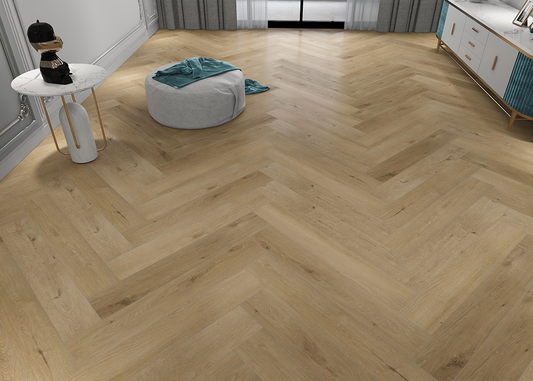 CYRUS FLOORS Herringbone Vinyl SPC - Honey Beige AS005