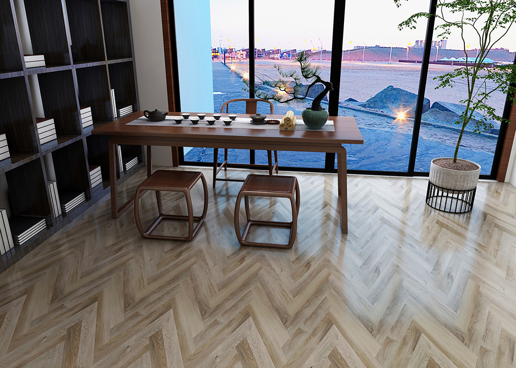 CYRUS FLOORS Herringbone Vinyl SPC - Sand Castle AS004
