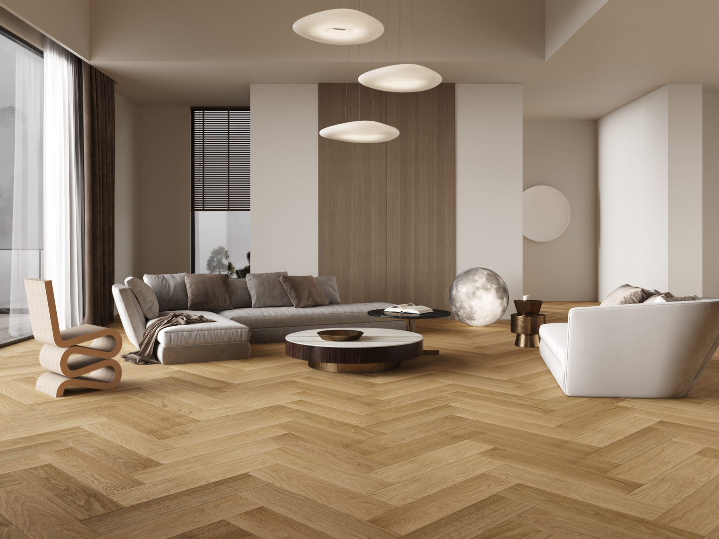 Vidar Herringbone  3/4" Engineered Hardwood - American Oak Macaroon