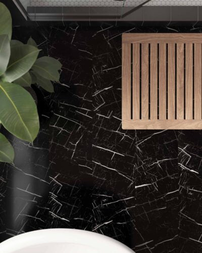 Taiga Curate High Gloss Viny Tile- Nero Marquina