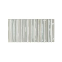 A close-up view of the Ames Tile Colour Notes 5"x10" Agata ceramic wall tile, showing its bar shape and moderate variation.