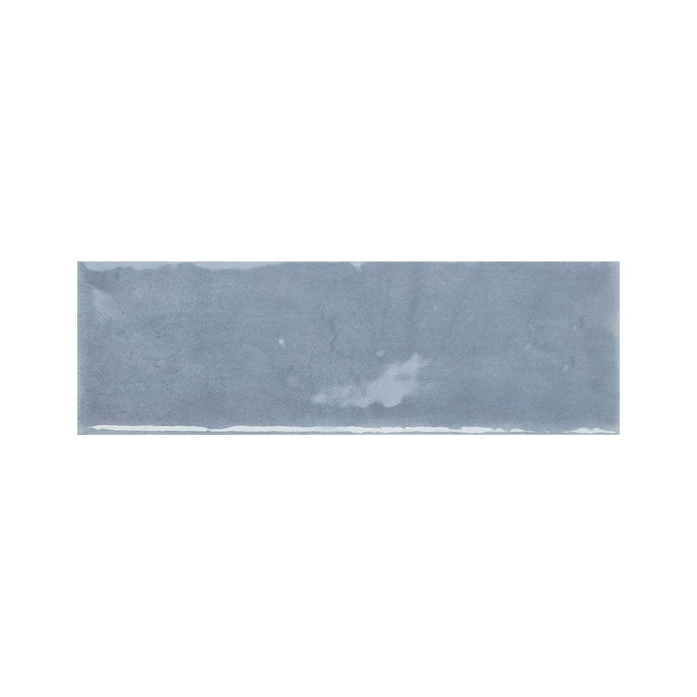 Group of Colour Notes 2"x5" Viola Gloss ceramic wall tiles with varying light reflections