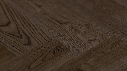 EUROSTYLE Signature Brushed Herringbone Engineered Wood Flooring - Oak Chateau