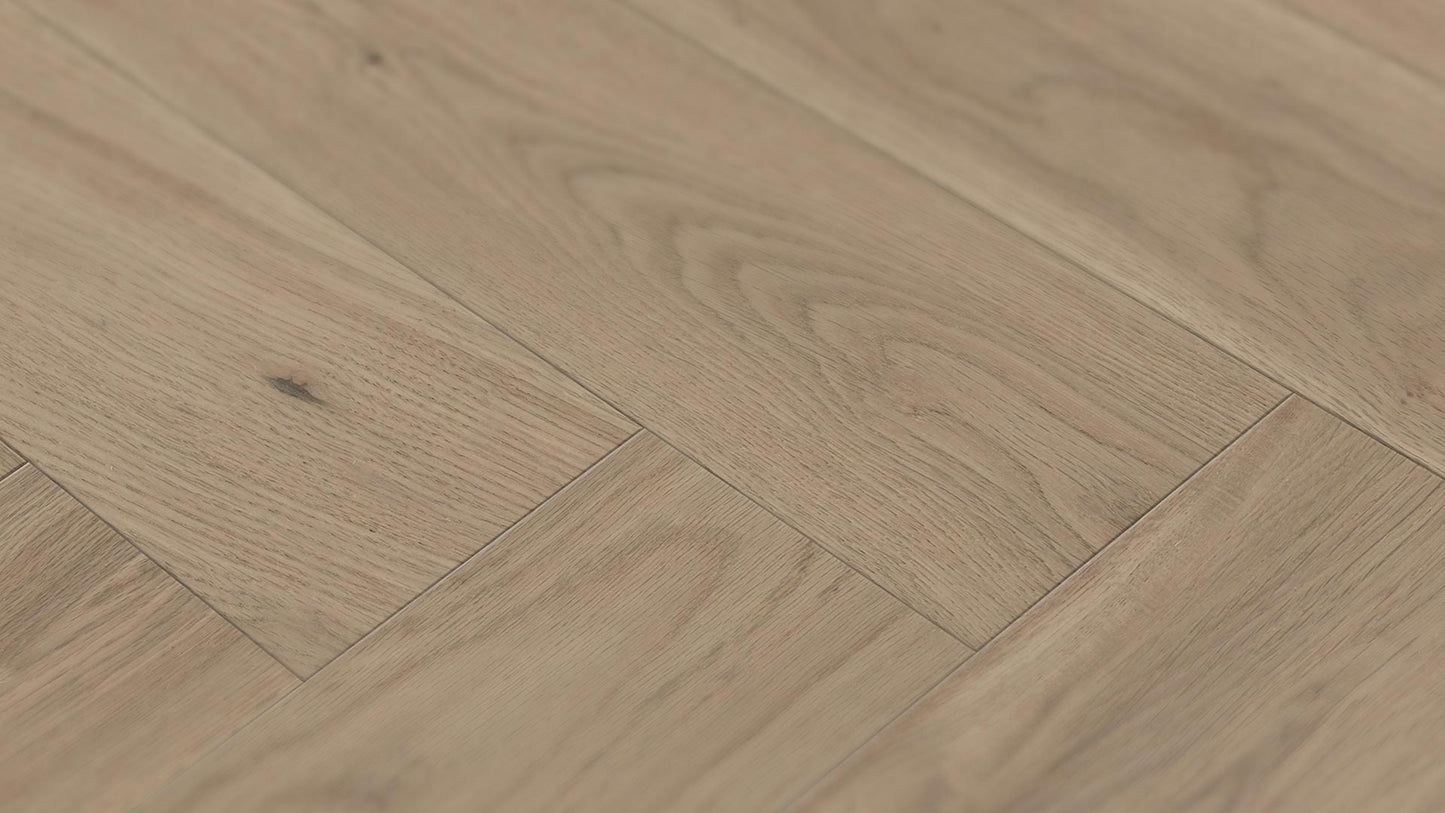EUROSTYLE Signature Brushed Herringbone Engineered Wood Flooring - Oak Dijon
