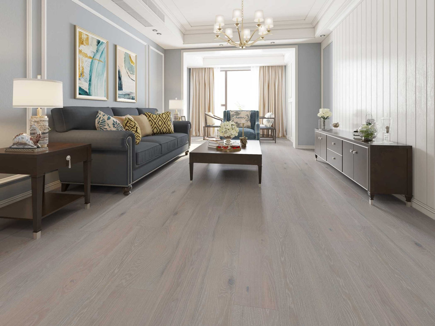 VIDAR Engineered Hardwood White Oak - Silver Stone 7 - 1/2" - D & R Flooring