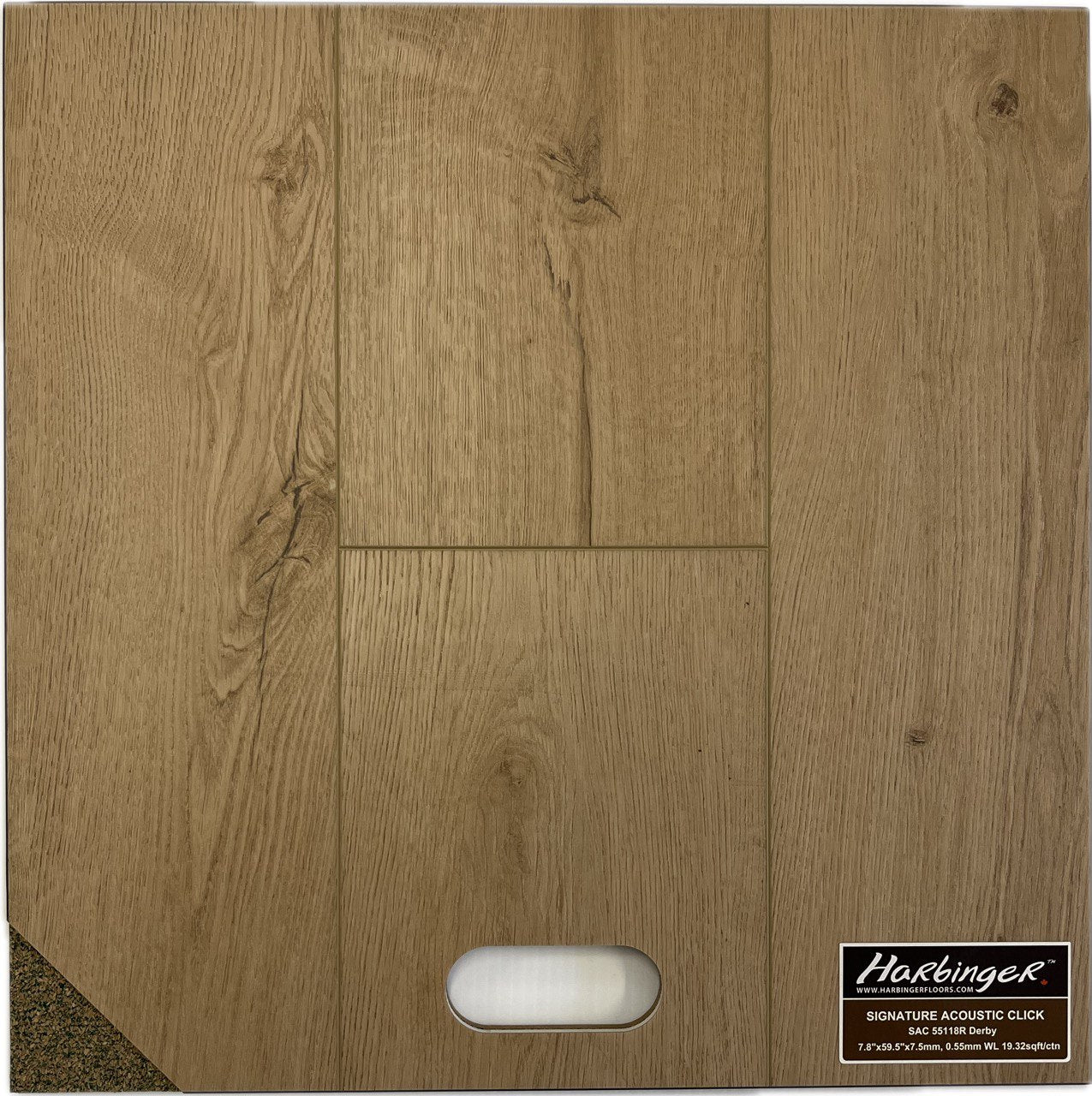 Harbinger Signature Acoustic Click Vinyl Plank - Derby SAC 55118R