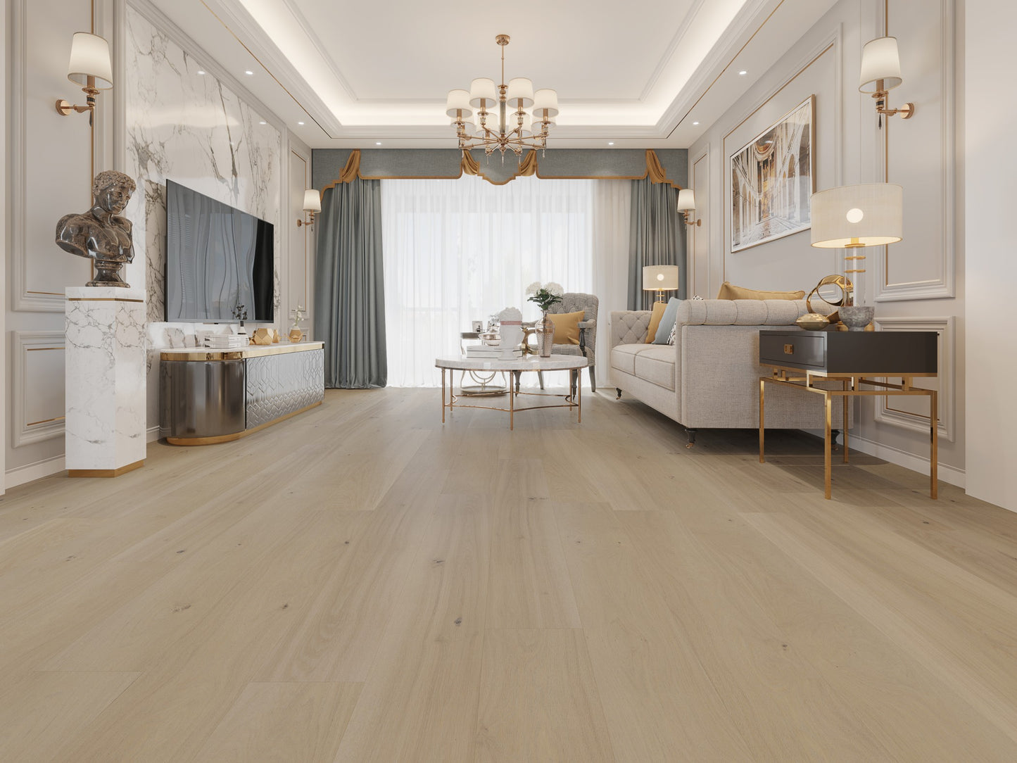 Vidar 9 Collection 3/4" Engineered Hardwood - American Oak Naked Oak