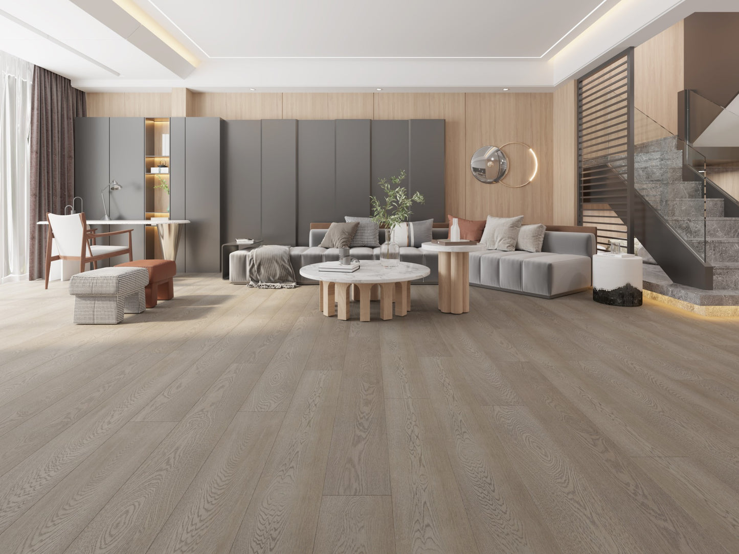 Vidar 9 Collection 3/4" Engineered Hardwood - American Oak Sandy Grey