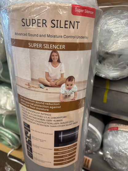 Silent Underlayment - Super Silencer Advanced Sound and Moisture Control IIC 84 & STC 86