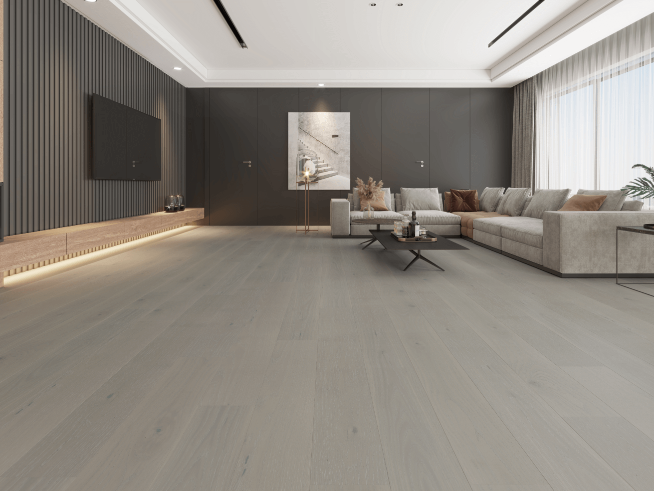 VIDAR Engineered Hardwood American White Oak - Winter Sky 7-1/2"