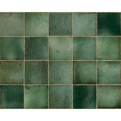 Group of Amazonia Jade 5"x 5" wall tiles showing shade variation