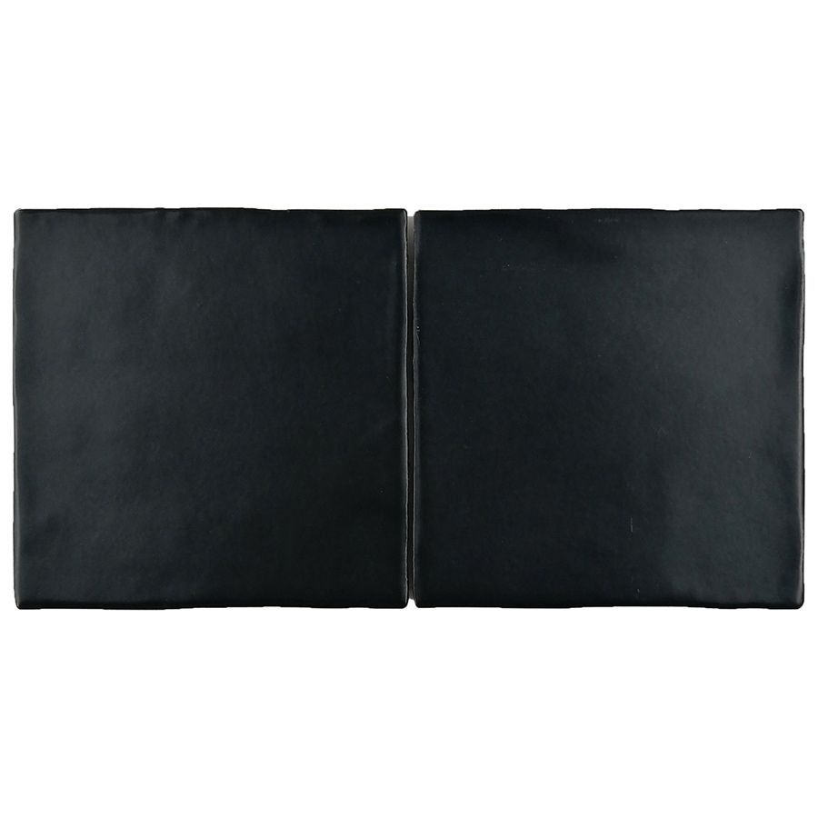 Square 5" x 5" Carbon Matte glazed ceramic tile with a matte surface, from the Artigiani collection by Ames Tile.