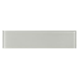 Ames Tile Bliss Brick 3"x 12" glass tile in the colour Mist.