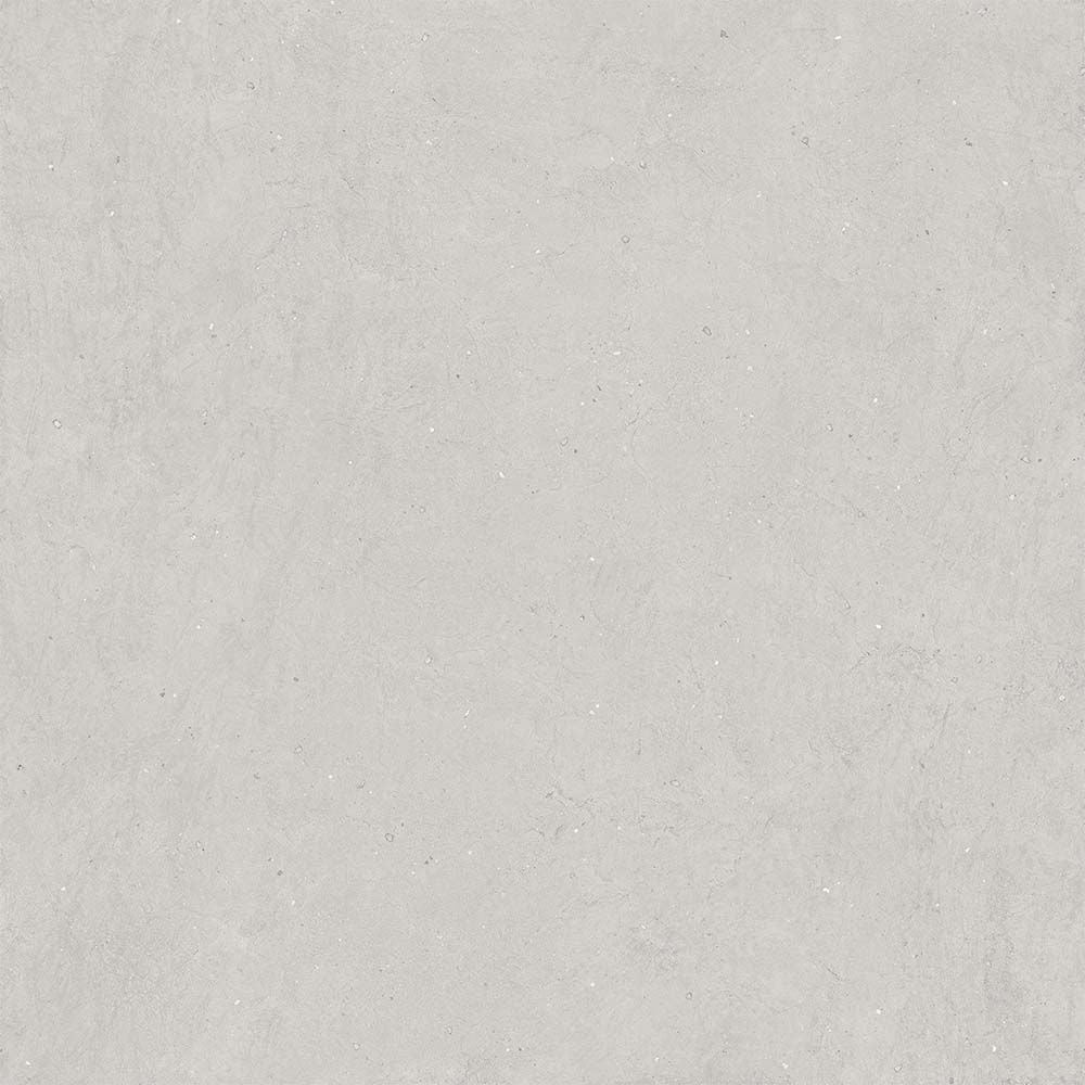 Stack of Canve Argile 24x24 glazed porcelain tiles, highlighting the rectified edges and consistent sizing.