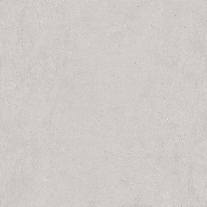 Stack of Canve Argile 24x24 glazed porcelain tiles, highlighting the rectified edges and consistent sizing.