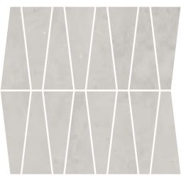 Close-up view of a Canve Argile Glazed Porcelain Mosaic tile, showing its textured, matte surface and grey colour.