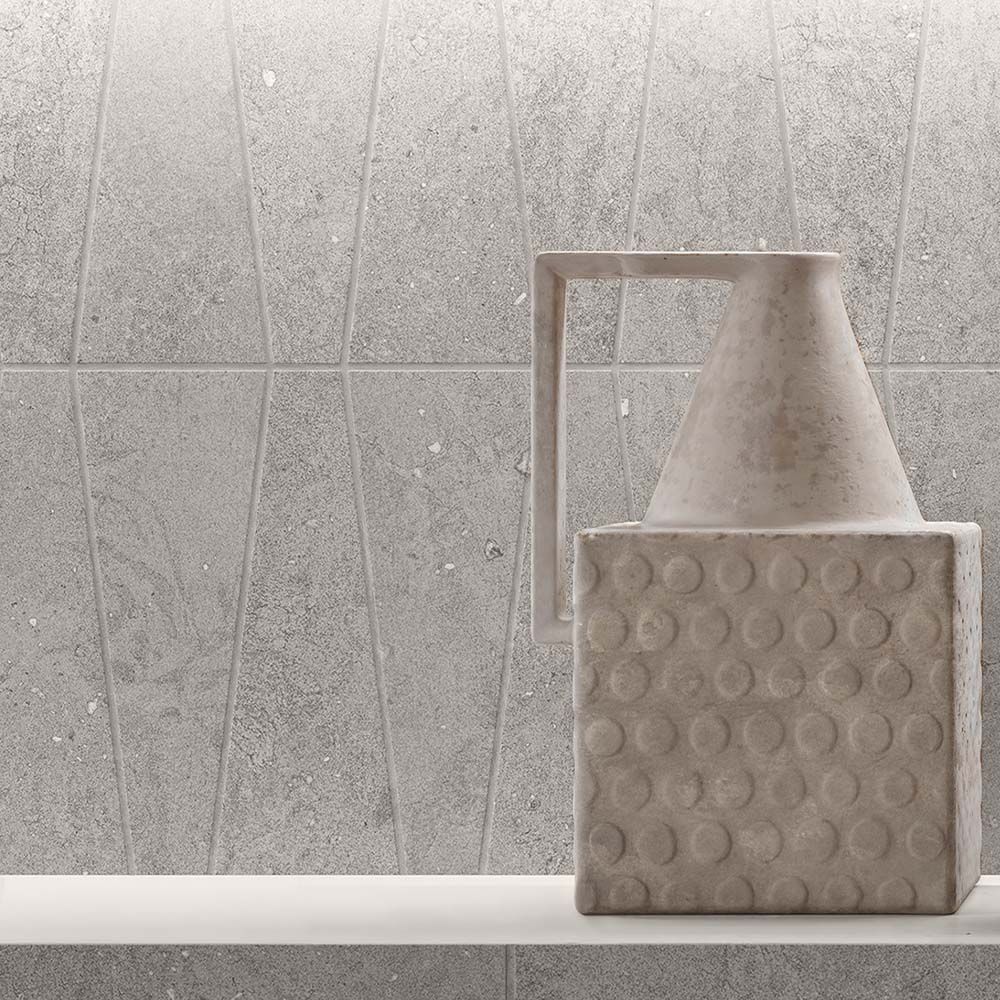 A full sheet of Canve Argile Glazed Porcelain Mosaic tile, displaying the arrangement of individual mosaic pieces.