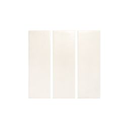 Close-up view of a Calema 2x6 White Matte Glazed Ceramic Wall Tile, showing its texture and matte finish.