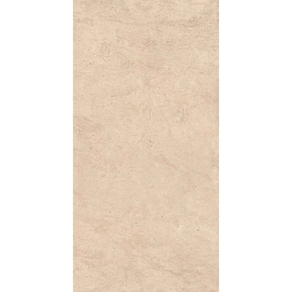 A stack of Canve Sable glazed porcelain tiles, highlighting the rectified edges and consistent sizing.