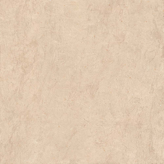 Installation of Canve Sable 24x24 glazed porcelain tiles on a floor, showcasing the moderate variation and rectified edges