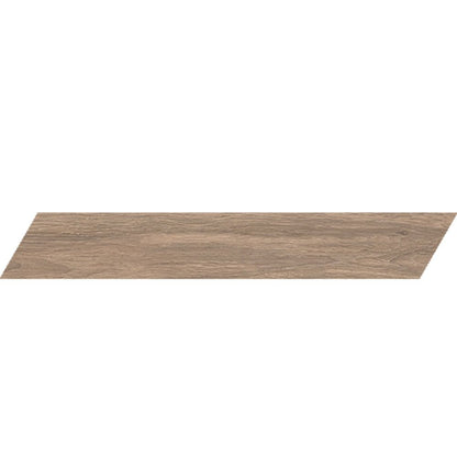Detail of the matte surface and subtle texture of the Cocoon Ease chevron tile