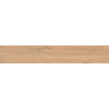 Full view of the Cocoon 8x48 Glee Matte tile, highlighting its elongated plank format and matte finish.