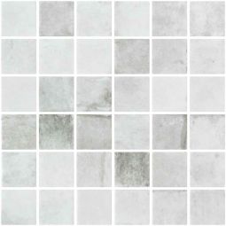 Caldera Grey Shabby matte glass mosaic tile on a 12 x 12” sheet