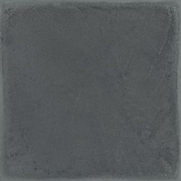 Close-up view of a single Chalk 8x8 Dark Matte porcelain tile, showing its texture and color variation.