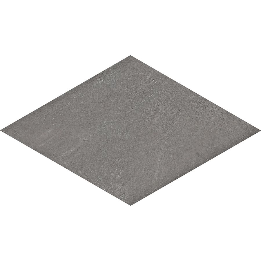 Detail of the rhomboid tile shape and its matte surface, highlighting the non-rectified edge.