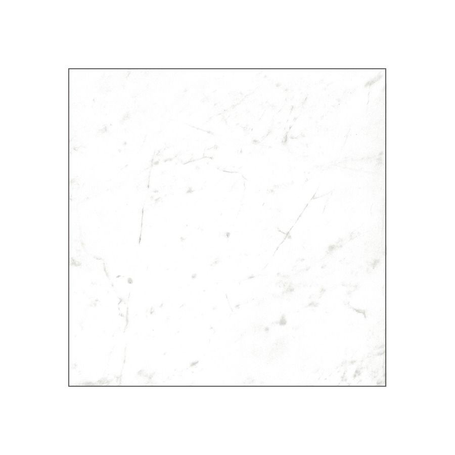 A tiled floor featuring Classica 12x12 Carrara tiles in a modern bathroom setting.