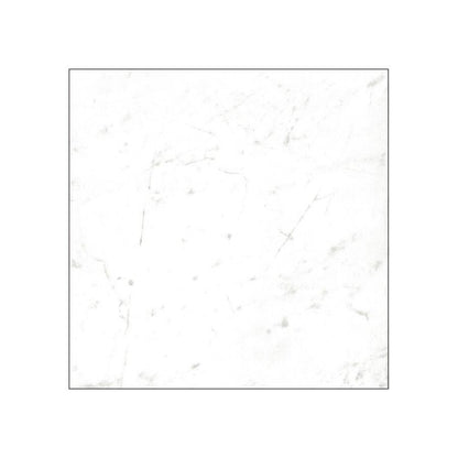 A tiled floor featuring Classica 12x12 Carrara tiles in a modern bathroom setting.