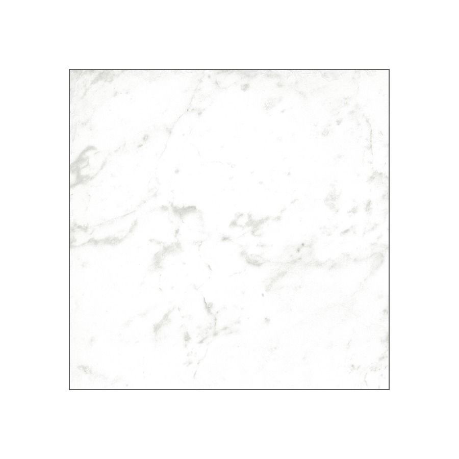 A wall installation of Classica 12x12 Carrara tiles in a shower, highlighting the rectified edges.