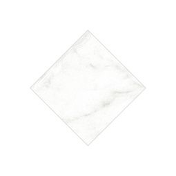Close-up of a single Classica 3x3 Carrara glazed porcelain tile showing its white and grey veining