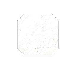 Close-up view of a single Classica 8x8 Ottagona Carrara tile showing its pattern and glazed finish.