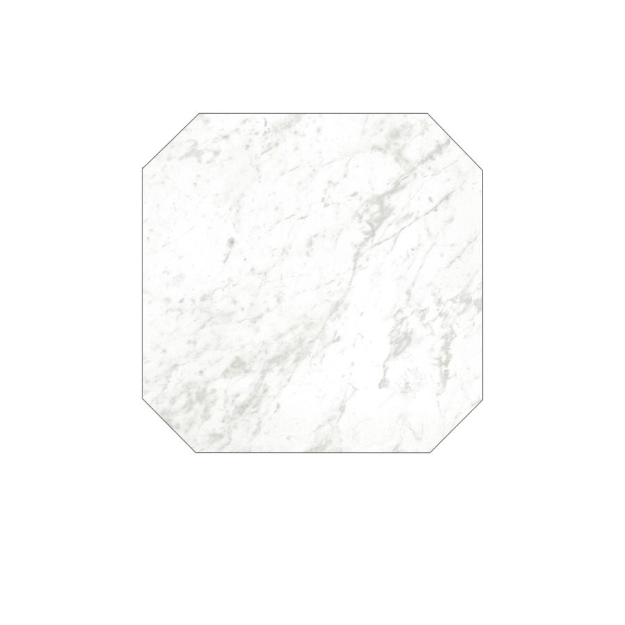 A bathroom or shower area with Classica 8x8 Ottagona Carrara tiles on both walls and floor, demonstrating its suitability for wet areas.