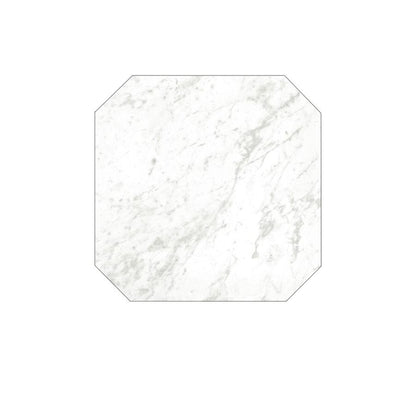 A bathroom or shower area with Classica 8x8 Ottagona Carrara tiles on both walls and floor, demonstrating its suitability for wet areas.