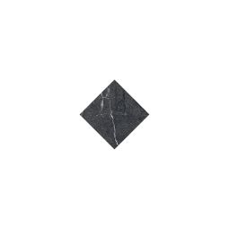 Close-up view of Classica 2x2 Dot Nero Marquina glazed porcelain mosaic tile showing its pattern