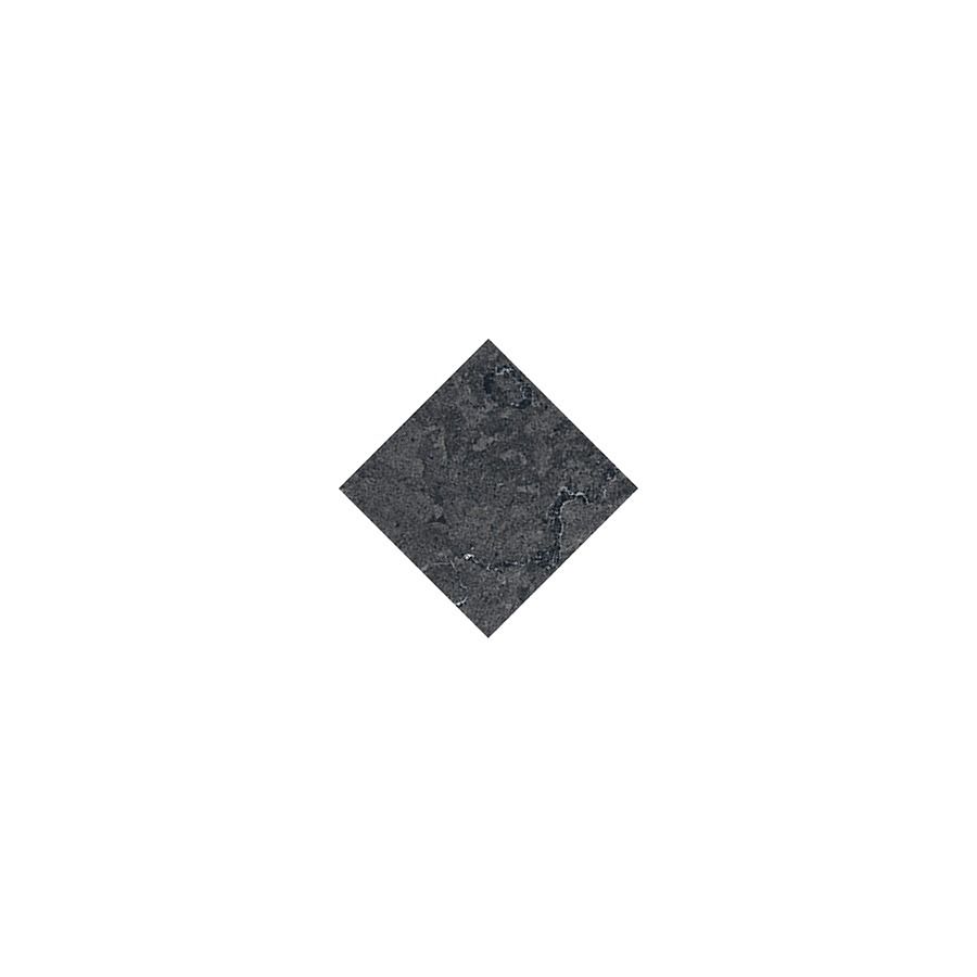 Bathroom floor tiled with Classica Nero Marquina mosaic tiles