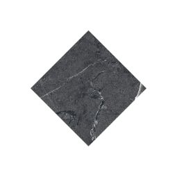 Close-up view of a single Classica 3x3 Nero Marquina glazed porcelain tile, showing its dark color and subtle veining.