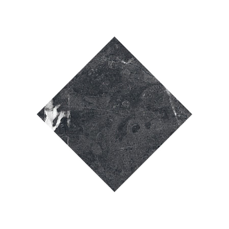 An outdoor wall application with Classica 3x3 Nero Marquina tiles, illustrating its frost resistance.