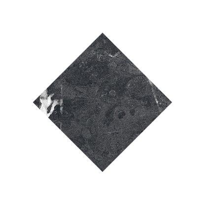 An outdoor wall application with Classica 3x3 Nero Marquina tiles, illustrating its frost resistance.