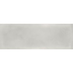 Close-up view of a single Ames Tile Camp 4"x12" White Glaze ceramic wall tile, showing its smooth, glossy surface.