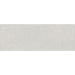 Close-up view of a single Diesel Living Camp 4x12 White Rock ceramic wall tile, showing its textured surface and light colour.