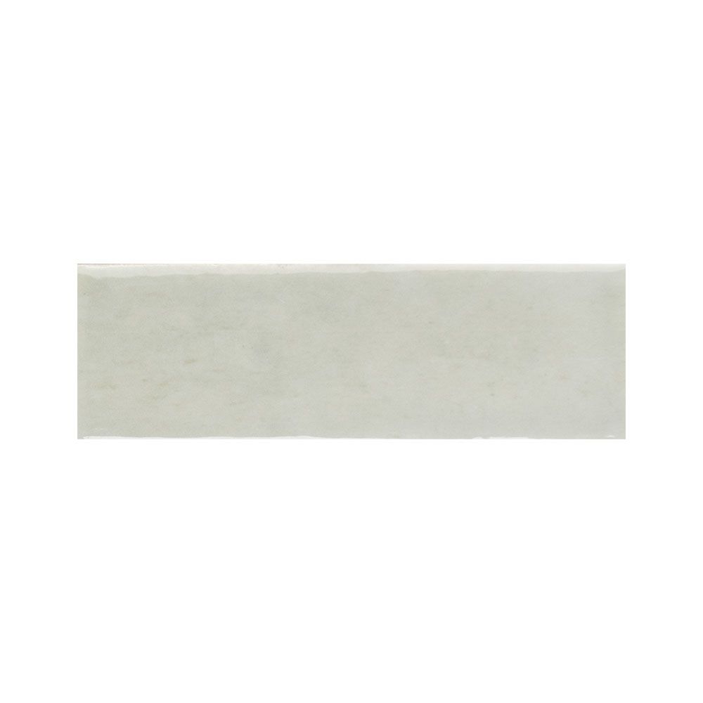 Perspective view of Agata glossy ceramic tiles installed on a wall