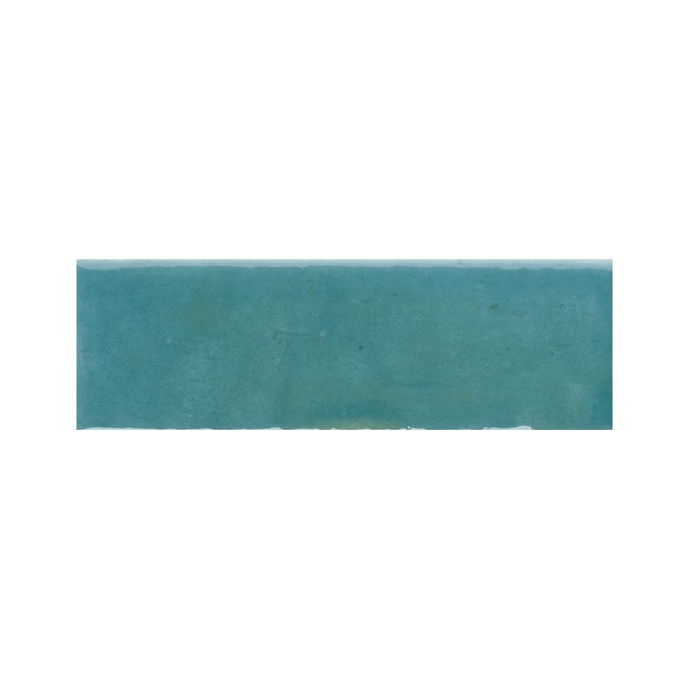 Swatch of the Azur blue gloss tile, suitable for color matching