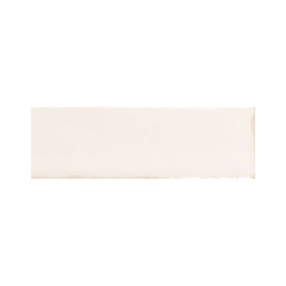 A stack of Ames Tile Colour Notes 2"x5" Oat Gloss ceramic wall tiles, viewed from the side to show thickness.