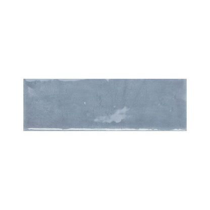 Group of Colour Notes 2"x5" Viola Gloss ceramic wall tiles with varying light reflections