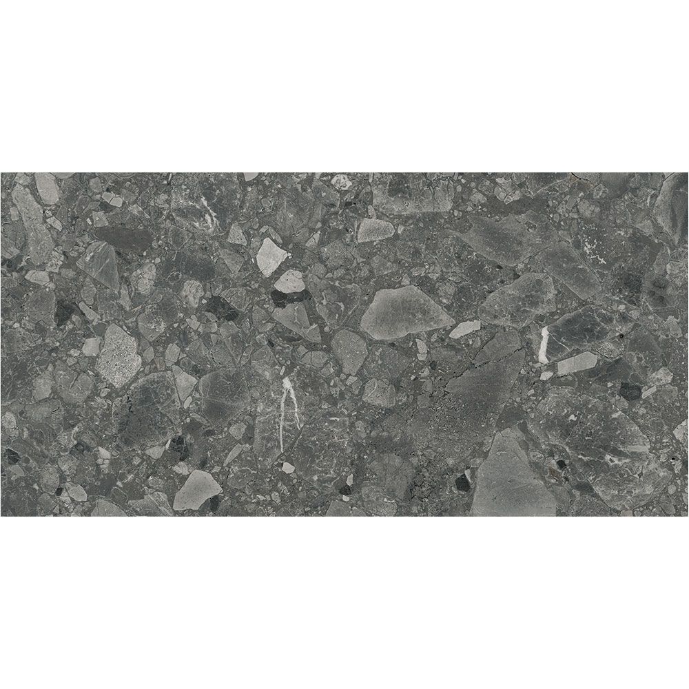 Ceppo Anthracite Matte tile used in a shower setting, demonstrating its suitability for wet areas